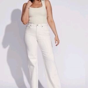 Abecrombie Ivory Cream 24 00s Ultra High Rise Curve Love